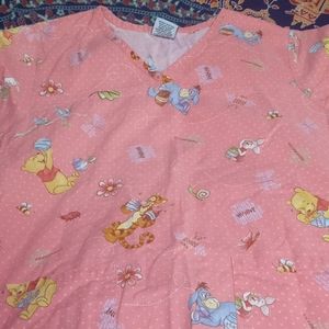 Disney scrub shirt